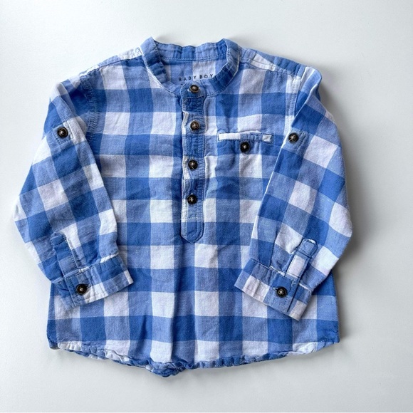 Zara baby boy button down shirt 12-18m - Picture 1 of 2